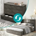 thumbnail image 1 of BALUS Murphy Bed Cabinet with Mattress,Modern Muti-Functional Cube Cabinet Bed with USB Charging Station&2 Large Drawers&3 Level Folding Foam Mattress for Living Room,Queen (Stone Grey), 1 of 9