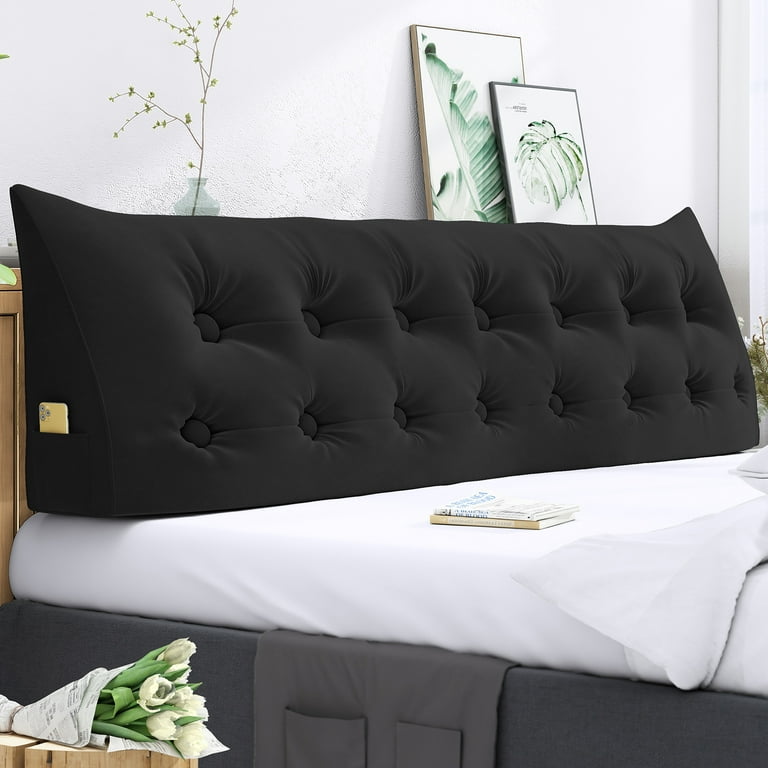 Black velvet bolster pillow hotsell