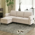 thumbnail image 1 of BALUS Sectional Sofa with Storage Ottoman, 78'' Convertible L-Shaped Sofa Couch for Living Room&Small Space, Beige, 1 of 9