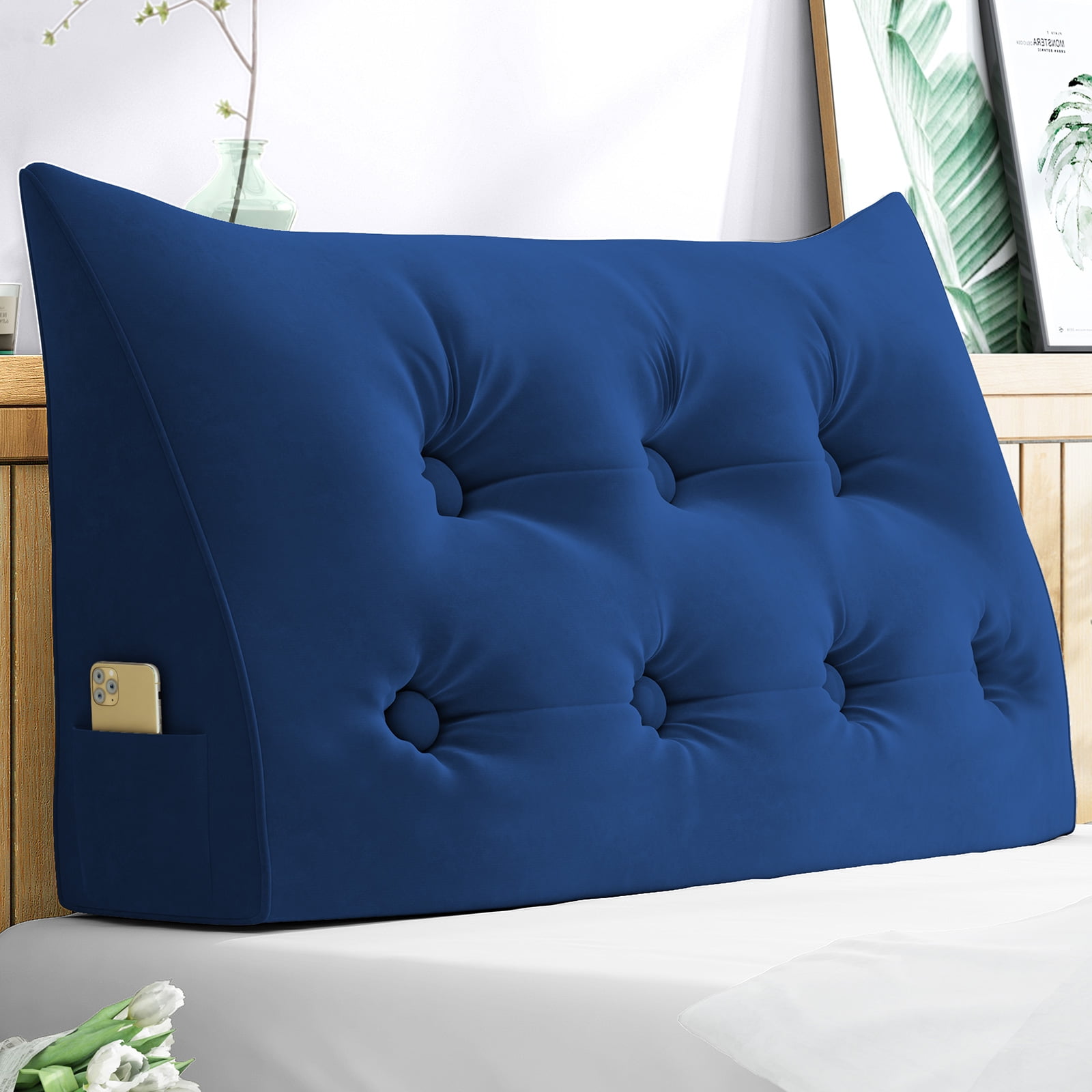 https://i5.walmartimages.com/seo/BALUS-Triangular-Reading-Pillow-2-Rows-Button-Tufted-Large-Bolster-Headboard-3D-Velvet-Removable-Cover-Backrest-Support-Cushion-Side-Pockets-Navy-Twi_ff6c128f-118c-4700-a0f4-ca4041e2c215.9399556abe884de2731266e27d42c2b0.jpeg