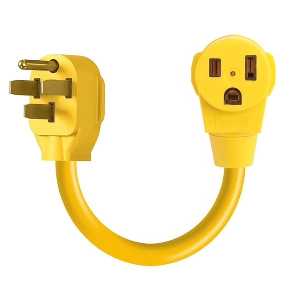 BALoFI 1FT 50A 250V Welding Adapter Cord NEMA 14-50P to 6-50R 4-Pin to 3-Pin STW 6/8 AWG ETL Listed