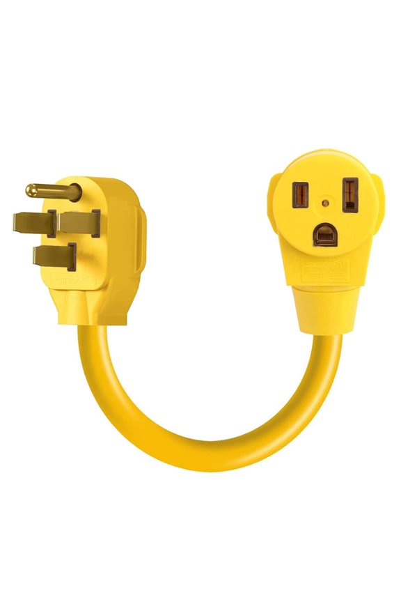 1FT 50A 250V Welding Adapter Cord NEMA 14-50P to 6-50R 4-Pin to 3-Pin STW 6/8 AWG ETL Listed