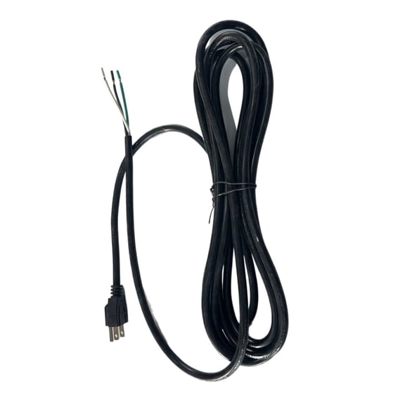 6ft 14/3 Appliance Cord ,14 AWG 3-Prong Black Heavy-Duty Replacement Extension Cord, NEMA 5-15P Open End Pigtail, 15A,125V, 1875W