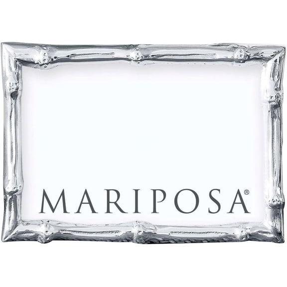 BAMBOO 4x6 FRAME |SILVER | BRILLANTE | FRAMES | DECORATIVE PHOTO FRAMES | RECYCLED SANDCAST ALUMINUM | HANDMADE IN MEXICO