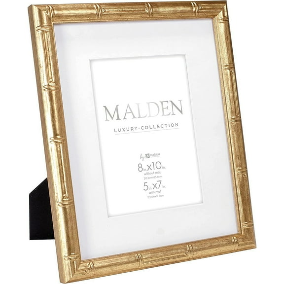 BAMBOO GOLD MATTED 8x10 5x7 frame - 5x7