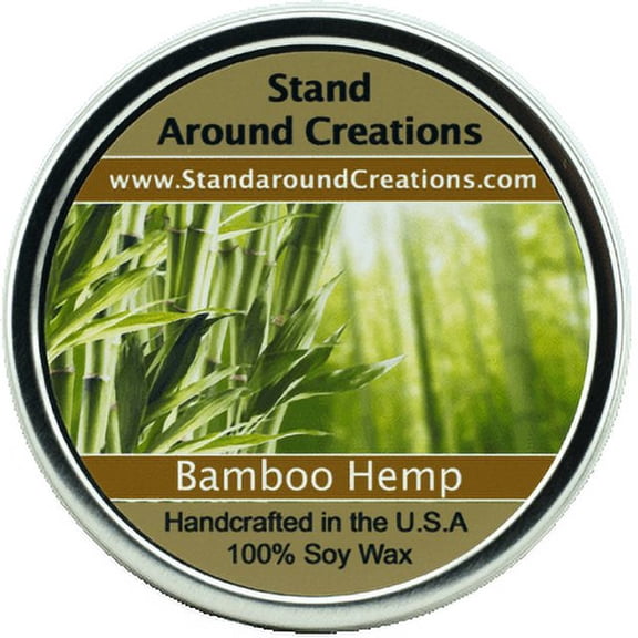 BAMBOO HEMP TIN 16-OZ. ALL NATURAL SOY CANDLE