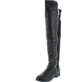 thumbnail image 1 of BAMBOO MONTEREY-05 Women's Stretch Back Side Zipper Low Heel Over The Knee Boots, 1 of 7
