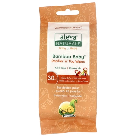 BAMBOO PACIFIER & TOY WIPES 30CT