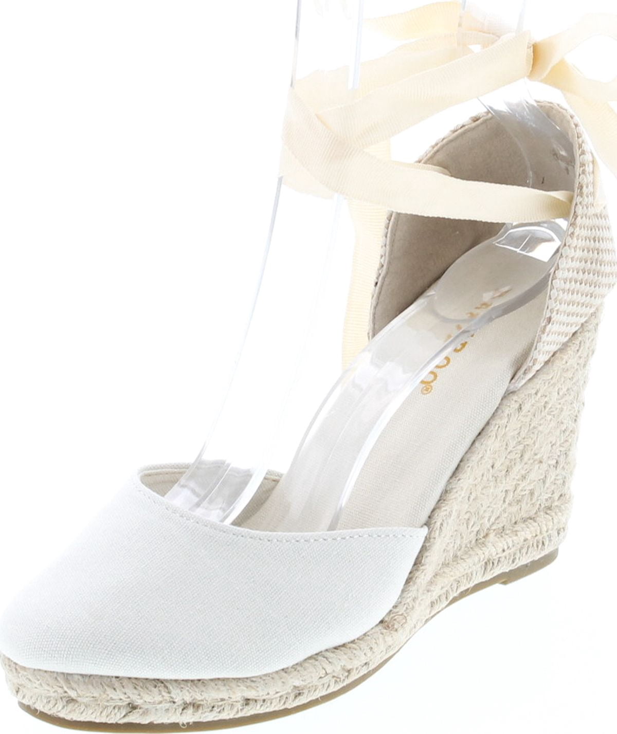 Bamboo Suede Lace-Up Platform Wedge