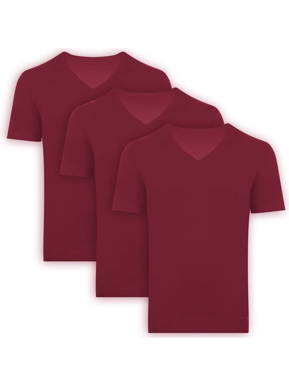 Bamboo Undershirts for Men, V-Neck Tee, 3-Pack