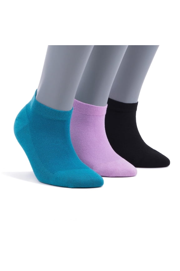 Women's Bamboo Ankle Socks - Odor Free & Breathable, 3 pairs, Size: 6-9