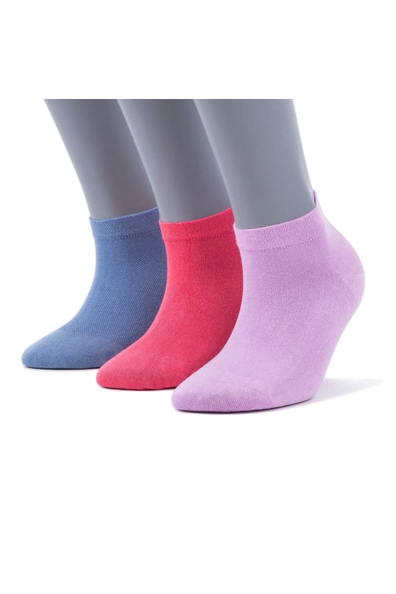 Women's Bamboo Ankle Socks - Odor Free & Breathable, 3 pairs, Size:6-9