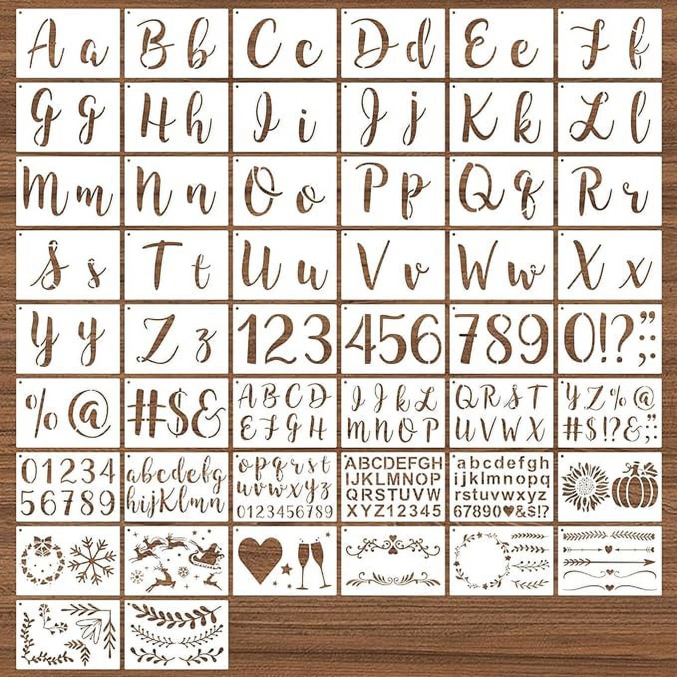 Letter Stencils 6 Inch 5 Inch Letter Stencils And Numbers 45 Pcs Letter Stencils 6 Inch 5 Inch Letter Stencils And Numbers 45 Pcs