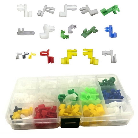 BAMILL 160PCS Mixed Universal Door Lock Rod Clip Side Fasteners Car Wire Clips With Box