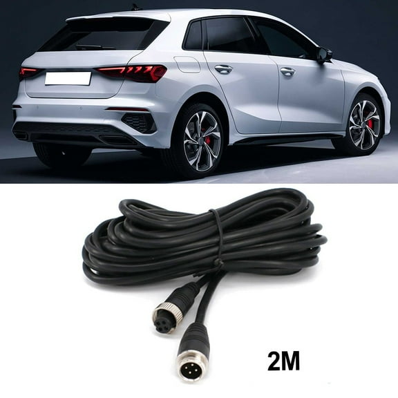 BAMILL 2M 4-Pin Video Extension Cable Wire For Car Bus Truck Reversing Rear View Camera