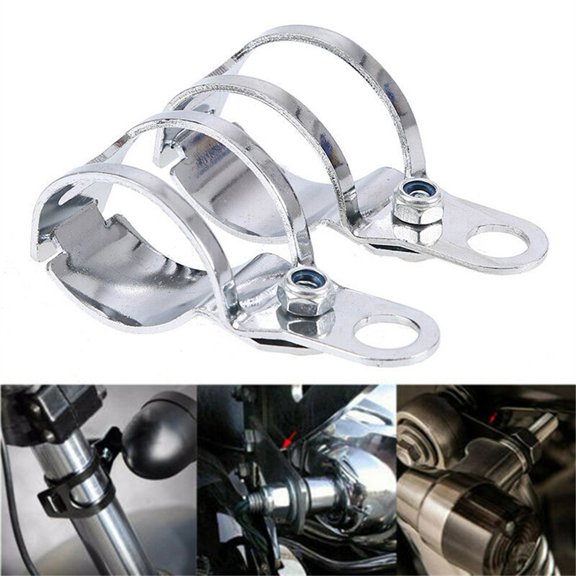 BAMILL 2Pcs Clamp Motorcycle Fork Ear Turn Signal Light Mount Brackets Holder
