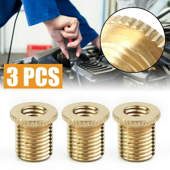 BAMILL 3pcs Gear Shift Knob Thread Adapter Nut Insert Kit M10x1.25&M10x1.5&M8x1.25