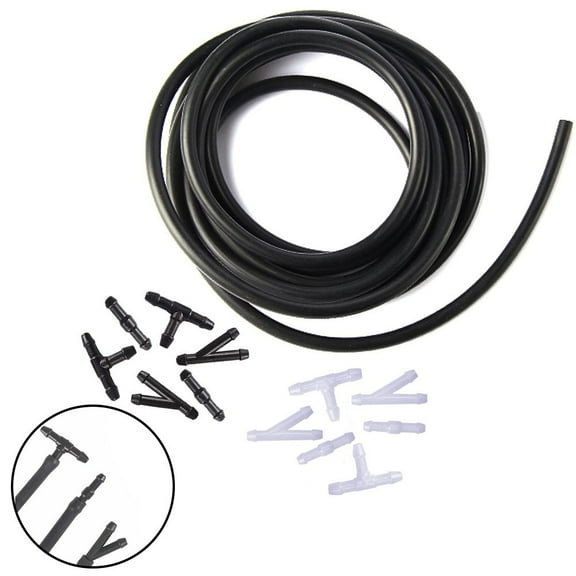 BAMILL 4M W/Connector Windshield Wiper Washer Nozzle Hose Kit Universal Fluid Tube Pipe