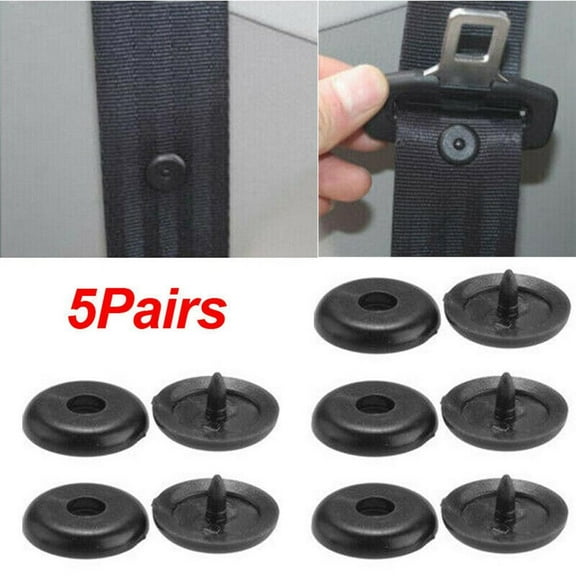 BAMILL 5Pairs Universal Clip Seat Belt Stopper Buckle Button Fastener Car Accessories