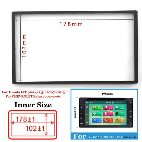 BAMILL Car 2Din Radio Fascia Panel Dash Frame Trim Kit For Honda Fit/Chevrolet Epica