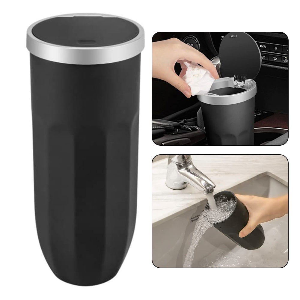 BAMILL Car Mini Bin Cup Holder Portable Small Trash Can For Home Office