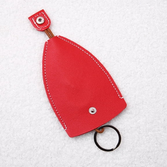 BAMILL Creative Pull-Out Key Case Cover Leather Large-Capacity Key Sleeve Keychain Bag Red