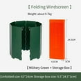 thumbnail image 1 of BAMILL Foldable Camping Windshield - 10-Panel Outdoor Wind Barrier Green (box), 1 of 7