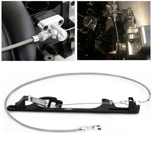 BAMILL For LS Engine 36" Stainless Steel Braided Throttle Gas Cable LS1 4.8 5.3 5.7 6.0