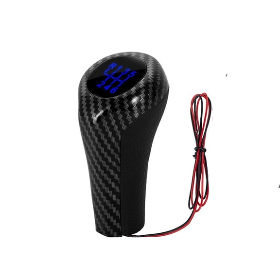 BAMILL Gear Shift Knob Shifter With LED Light For BMW E46 E90 E91 E92 X1 X3Carbon Fiber Style 6 Speed