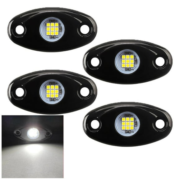 BAMILL LED Rock Lights Underbody Light 9W For Jeep Offroad Truck ATV UTV 4X4 Car Boat White