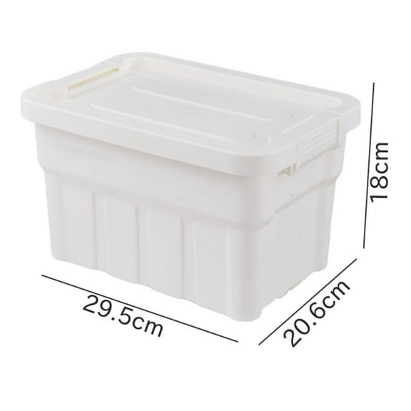 BAMILL Versatile Stackable Storage Bins with Lids - Perfect for Home & Outdoor Use! White Medium