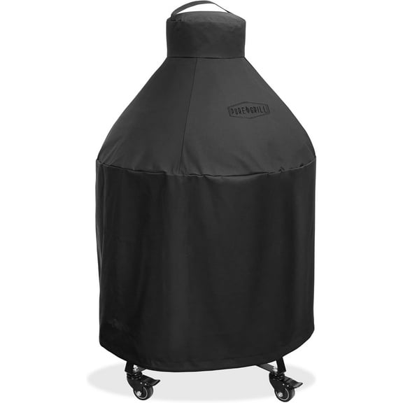 BAN 27-Inch Ceramic Grill Cover - Universal Fit for All Extra Large Kamado Charcoal BBQ Brands - Heavy-Duty, Waterproof, Fade Resistant Fabric (Cover - 35" Dia x 45" H)