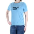 thumbnail image 1 of BAN.DO $72 Womens New 1206 Blue Black Printed Short Sleeve T-Shirt Top S B+B, 1 of 2