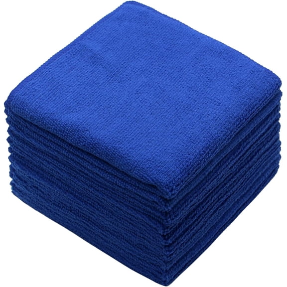 BAN Microfiber Dish Cloths Fast Drying Kitchen Cleaning Cloth Dish Rags Dust Cloths Ultra Absorbent Lint Free Washcloths 12inch x 12inch 10 Pack Dark Blue