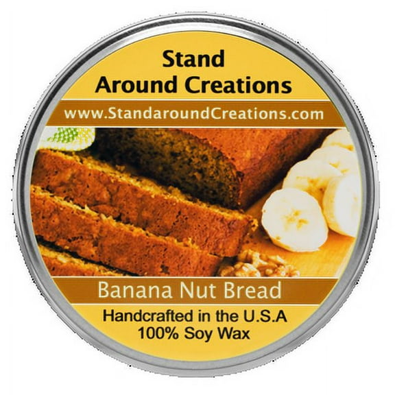 BANANA NUT BREAD TUREEN 3-OZ. ALL NATURAL SOY CANDLE