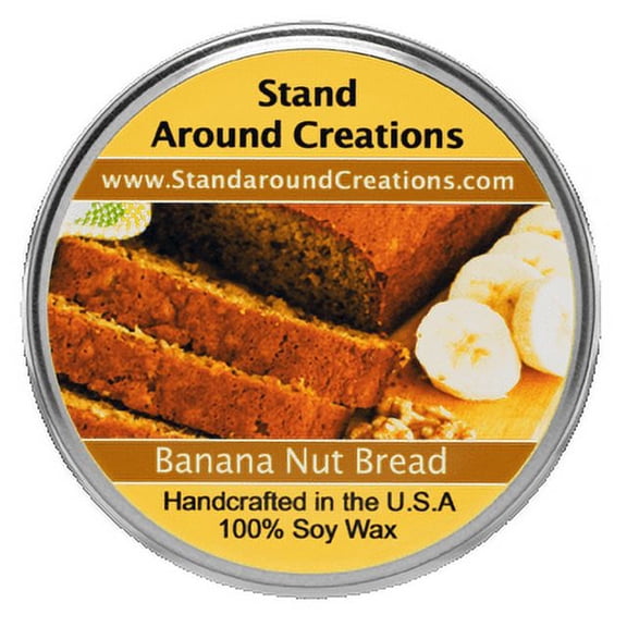 BANANA NUT BREAD TUREEN 8-OZ. ALL NATURAL SOY CANDLE