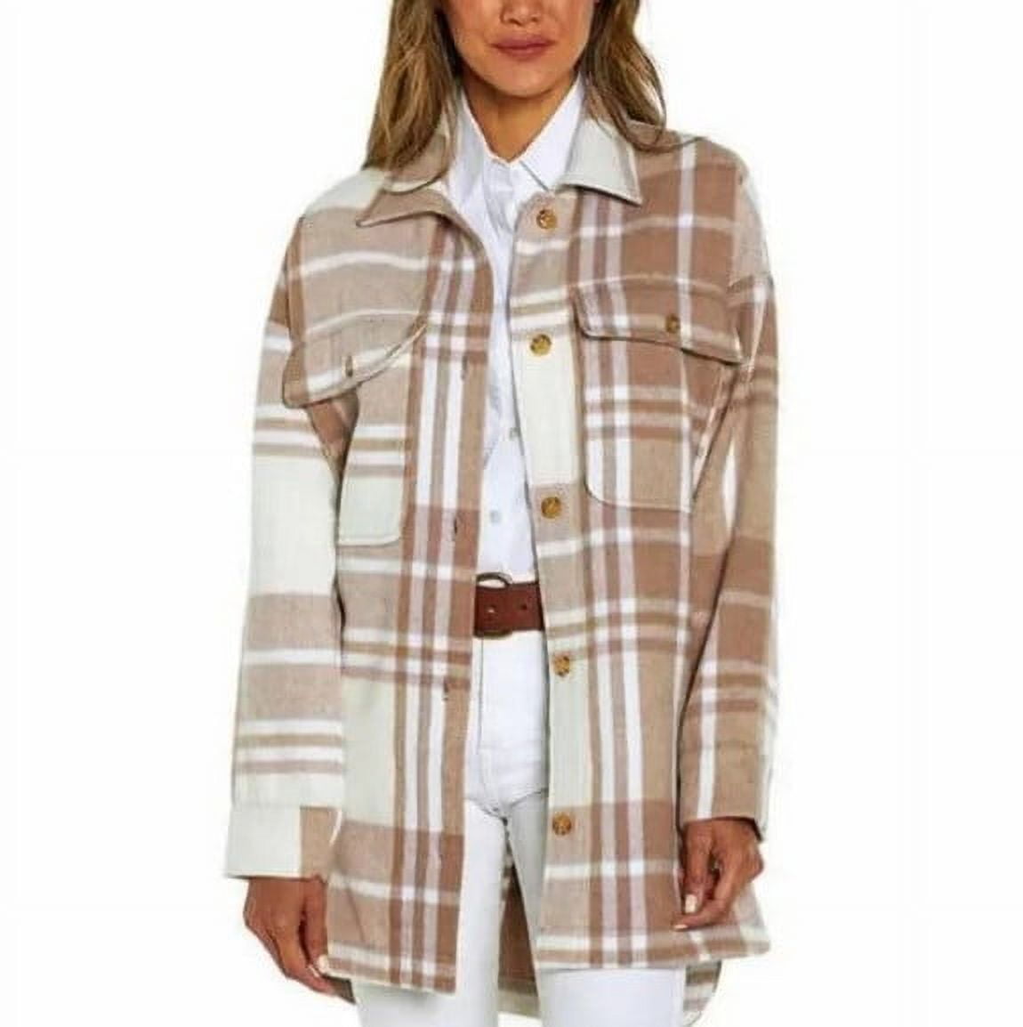 BANANA REPUBLIC Womens' Oversized Shacket (Camel, XXL)