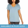thumbnail image 1 of BANANA REPUBLIC Womens V-neck Roll Sleeve Tee,Blue,X-Small, 1 of 3
