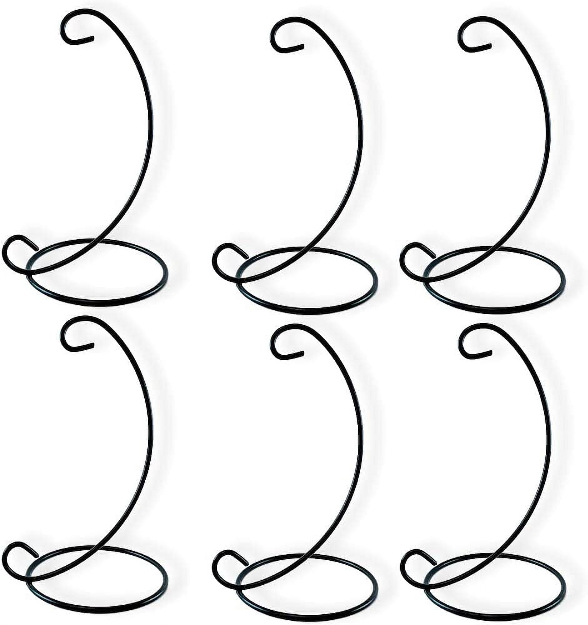 Gold Tone Metal Ornament Stand – Arched Swirl Design, 7.75 Inches Tall, For Displaying Collectibles & Ornaments