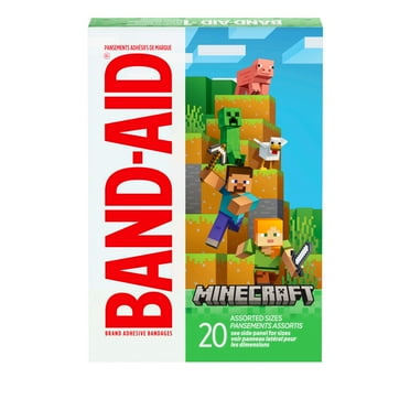 BAND-AID Brand Bandages for Kids, Minecraft Designs, Assorted, 20 Ct