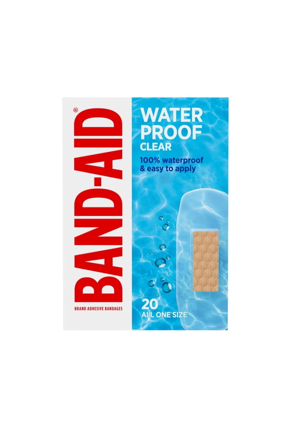 Brand Clear Waterproof Adhesive Bandages, One Size, 20 Count