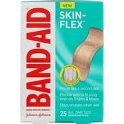 Band-Aid Skin-Flex Adhesive Bandages, All One Size, 25 Ct 6 pack