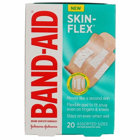 BAND-AID Skin-Flex Adhesive Bandages, Assorted Sizes 20 ea