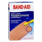 BAND-AID Tough-Strips Adhesive Bandages Extra Large 10 Each