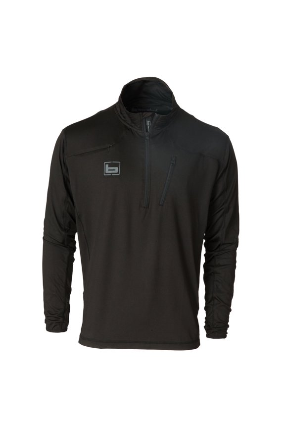 Adult Male Tech Stalker 1/4 Zip Pullover, Color: Black, Size: L