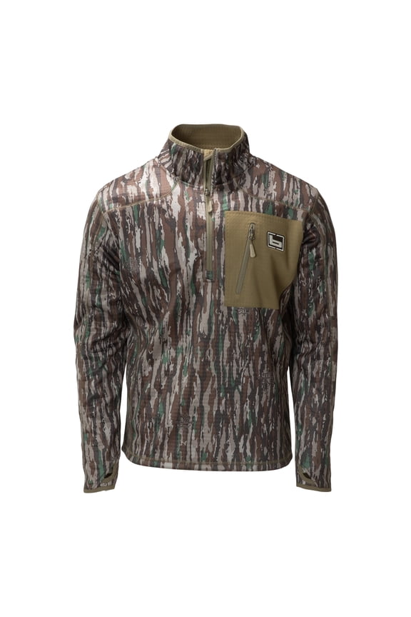 Men's 1/4 Zip Mid Layer Fleece Pullover, Color: Realtree Original, Size: M