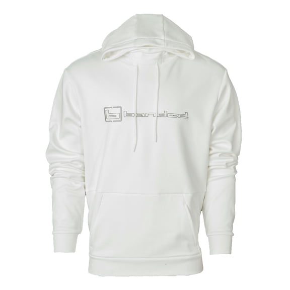BANDED Adult Male b Logo White Hoodie, Size: L (B1050004-WH-L)