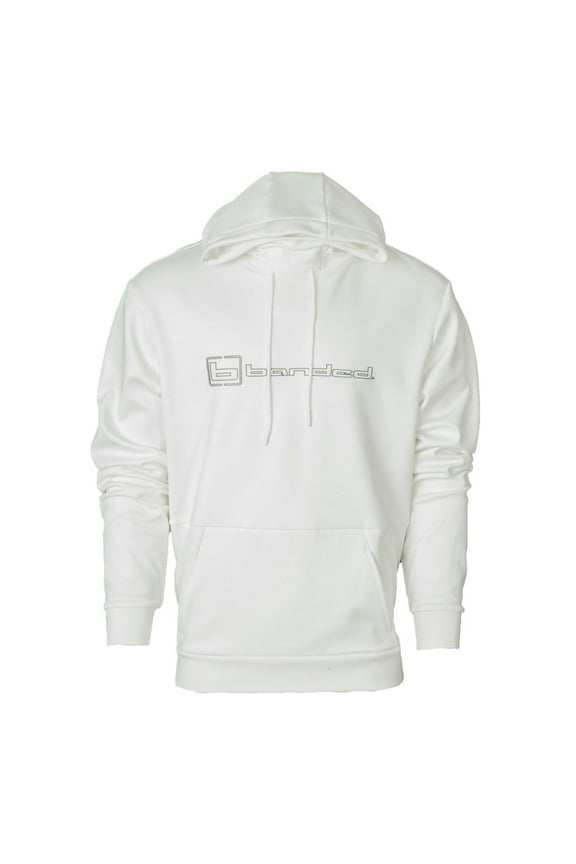 Adult Male b Logo White Hoodie, Size: L (B1050004-WH-L)