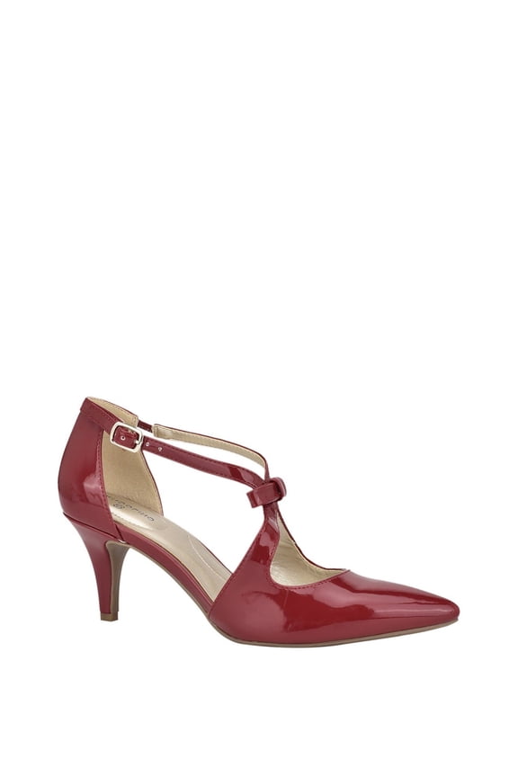 Womens Red Bow Accent Padded Zeffer Pointy Toe Stiletto Buckle Dress Heeled Sandal 11 M