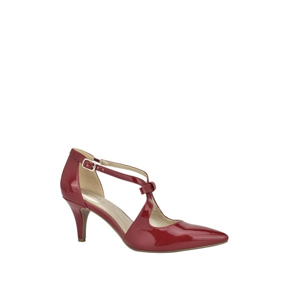 BANDOLINO Womens Red Bow Accent Padded Zeffer Pointy Toe Stiletto Buckle Dress Heeled Sandal 11 M